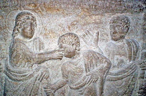 orb, fragment de sarcofag, s 6, Franta, L'abbaye Saint-Victor in