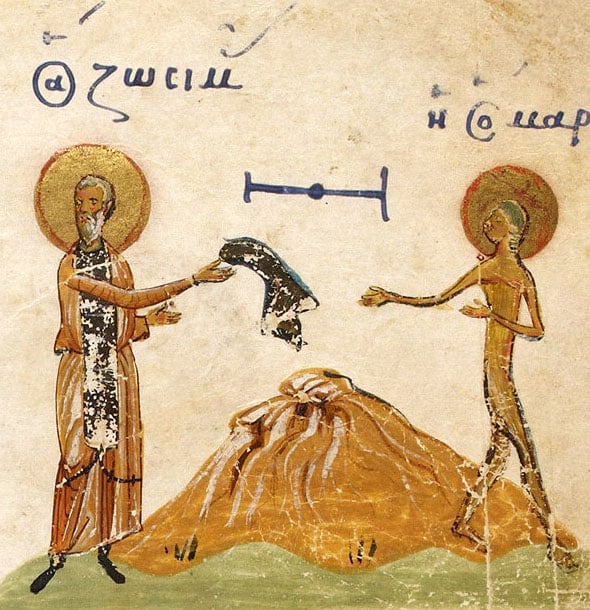 Maria Egipteanca Manuscris Bizantin S11 Theodore Psalter In Pemptousia